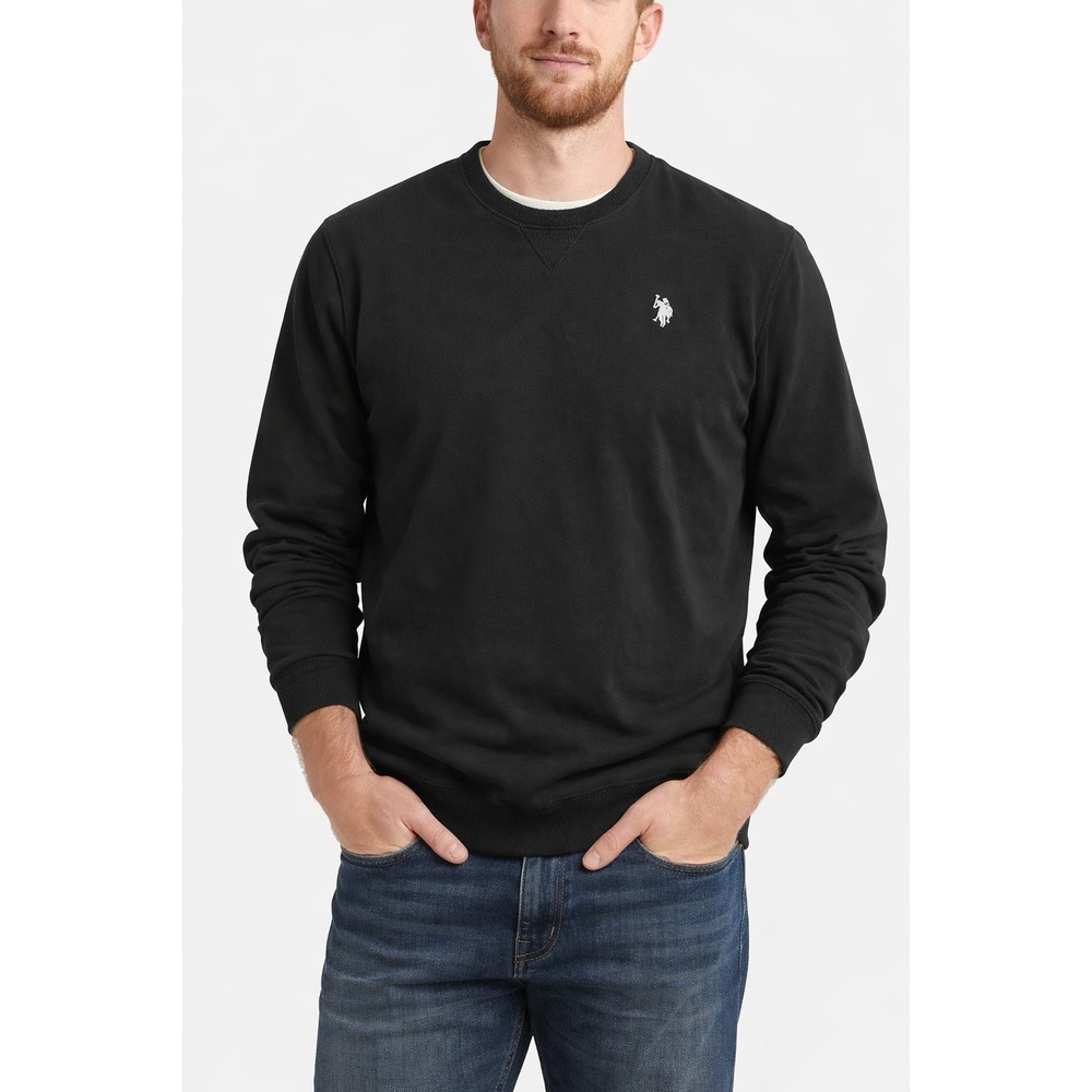 US Polo Assn Mens‎ XL Black Crewneck Sweatshirt Logo preppy classic Gorpcore